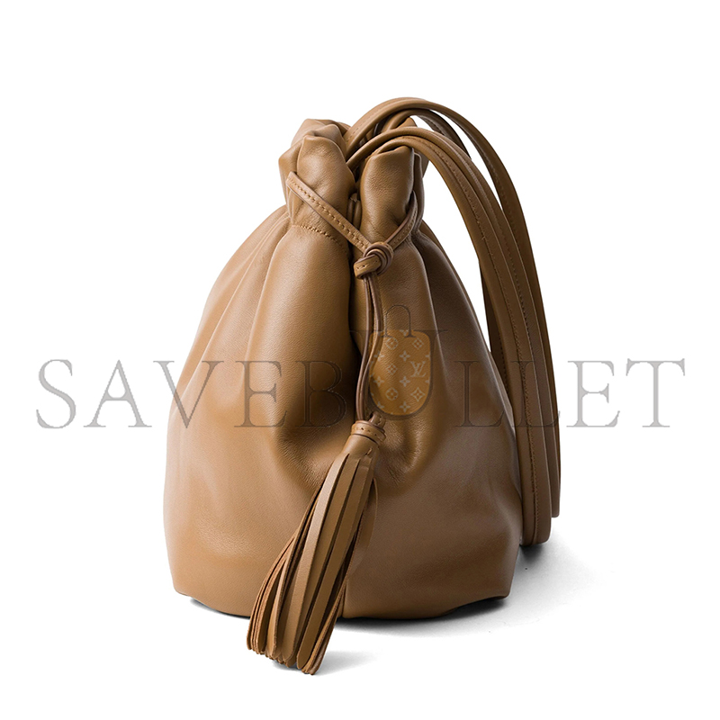 PRADA BLACK NAPPA LEATHER SHOULDER BAG 1BG541 (25*24*11cm)